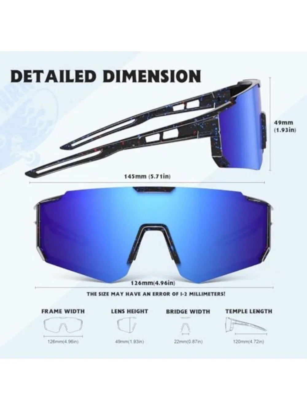 Polarized Kids Sunglasses - UV Protection Youth Cycling & Baseball Goggles with